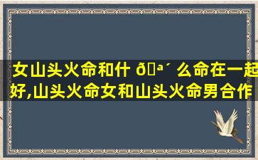 女山头火命和什 🪴 么命在一起好,山头火命女和山头火命男合作有财吗